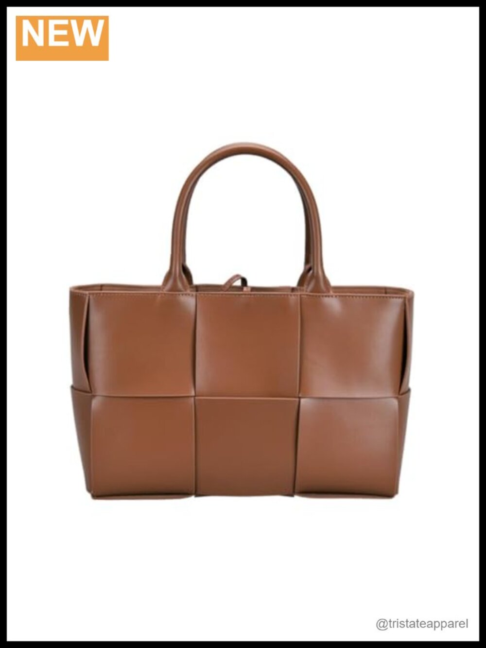 Vegan Leather Woven Tote Bag with Matching Clutch Top Handle Satchel